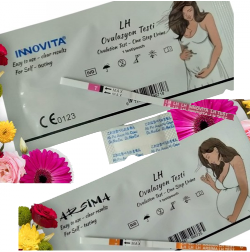 innovita + Arsima LH Ovulasyon Testi 64 adet + Gebelik Testi 6 adet