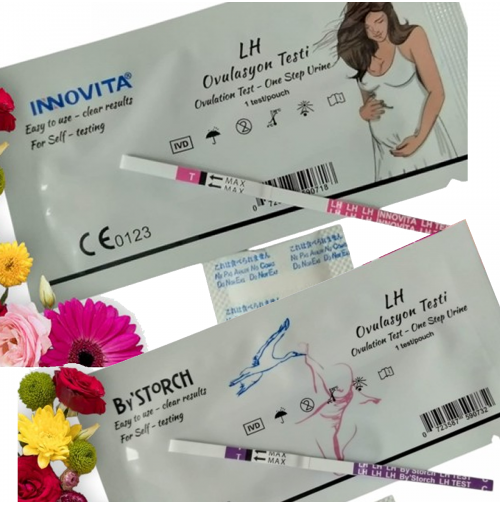 innovita + By Storch LH Ovulasyon Testi 64 adet + Gebelik Testi 6 adet